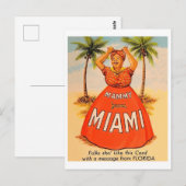 Mammy uit Miami, grappige vintage Briefkaart (Voorkant / Achterkant)