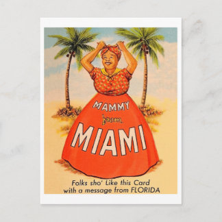 Mammy uit Miami, grappige vintage Briefkaart