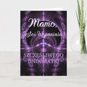 Mamo, carte du jour de mère de Wspaniała-Poli de