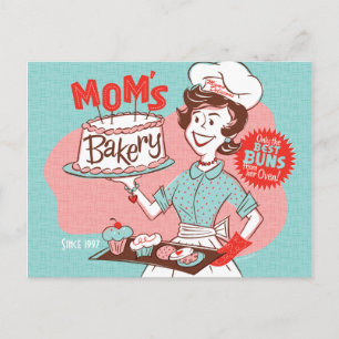 Mam's Bakery Retro Moederdag Briefkaart
