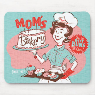 Mam's Bakery Retro Moederdag Mousepad Muismat