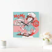 Mam's Bakery Retro Wall Clock Vierkante Klok (Huis)