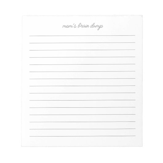 Mam's Brain Dump List Notitieblok (Voorkant)