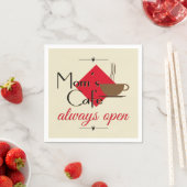 Mam's cafe altijd open servetten (Insitu)