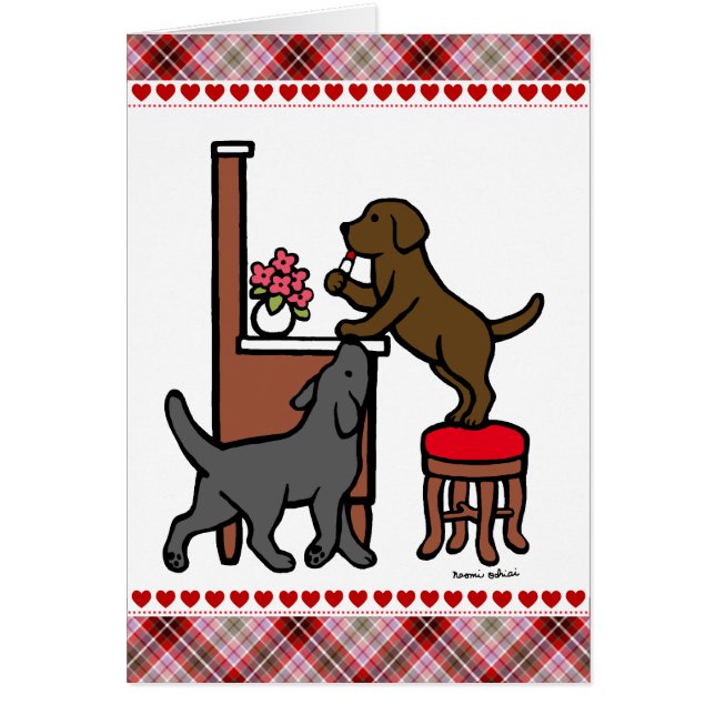 Mam's Chocolade Lab en Black Lab (Voorkant)