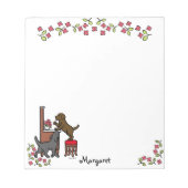 Mam's Chocolade Lab en Black Lab Notitieblok (Voorkant)