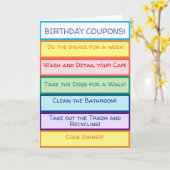 Mam's Coupon Birthday Card Kaart (Gele Bloem)