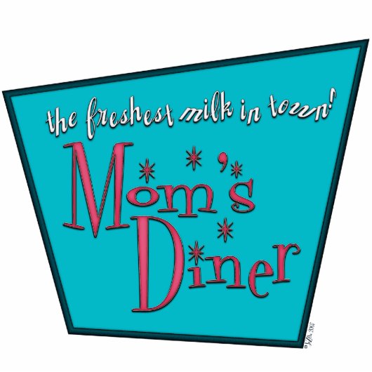 Mam's Diner: Borstvoeding Fotobeeldje Sleutelhanger (Voorkant)