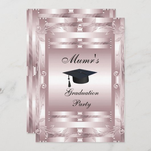 Mam's Graduation Party Formele Uitnodiging (Voorkant / Achterkant)
