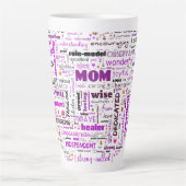 Mam's hart latte mok (Voorkant)