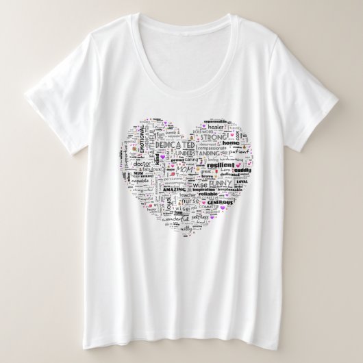 Mam's hart T-shirt (Design voorkant)