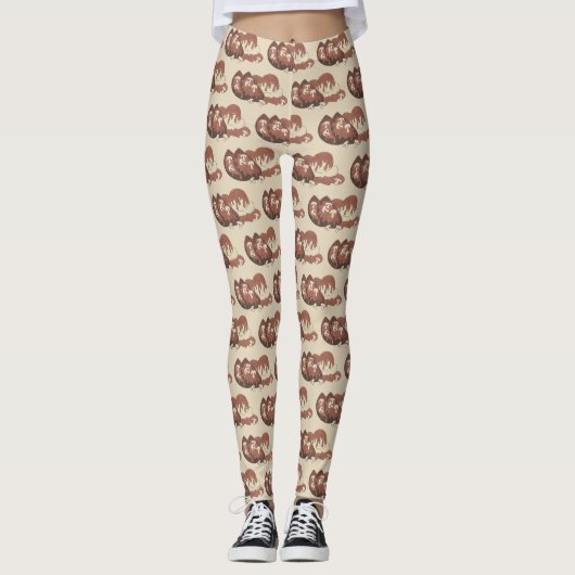 Mam's Meatloaf Diner Food Gravy Mashed Potates Leggings (Voorkant)