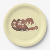 Mam's Meatloaf Home Cooking Mashed Potates Gravy Papieren Bordje (Voorkant)