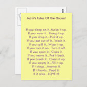 Mam's reglement briefkaart (Voorkant / Achterkant)