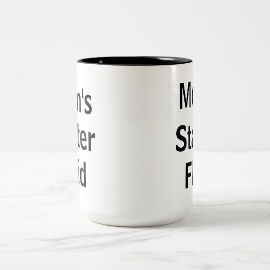 Mam's Starter Fluid Funny Morning Moederdag Tweekleurige Koffiemok (Center)