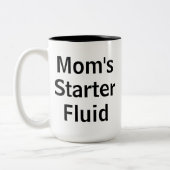 Mam's Starter Fluid Funny Morning Moederdag Tweekleurige Koffiemok (Links)