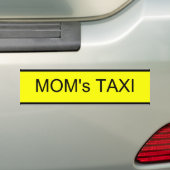 Mam's taxi bumpersticker (Op auto)