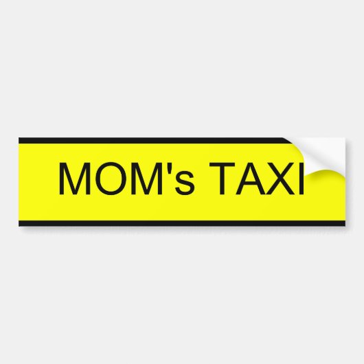 Mam's taxi bumpersticker (Voorkant)
