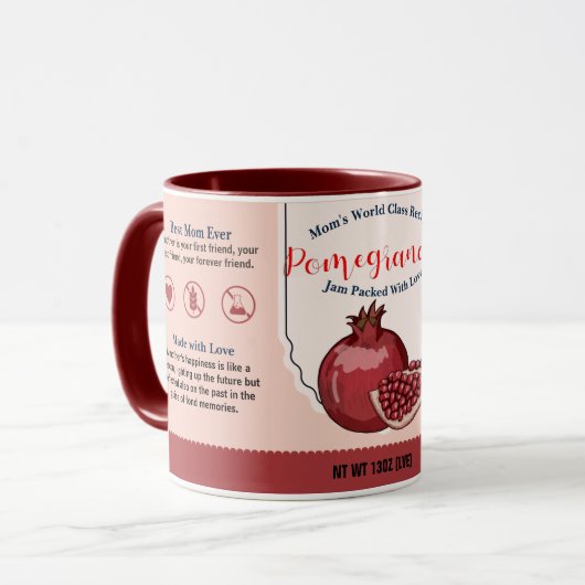 Mam's World Class Pomegranate Love Jam Mok (Voorkant links)