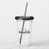 #MamTribe | Moderne Moederdag voor moederschap Acryl Drinkbeker (Achterkant)