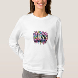 MaMuse Rainbow Boss Long Sleeve Tee T-shirt