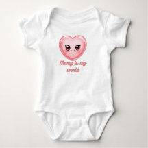 Mamy Is My World Baby Bodypakje - Cute Roze Kawaii