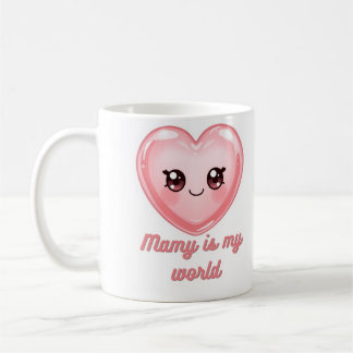 Mamy Is My World Mok - Cute Roze Kawaii Hart Coffe