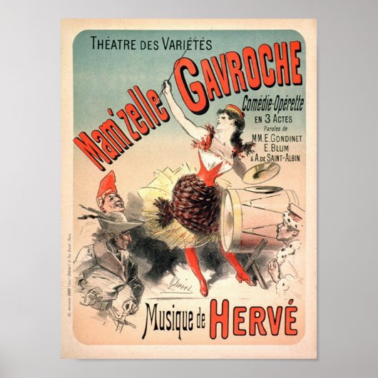 Mamzelle Gavroche  Adverteren Poster (Voorkant)