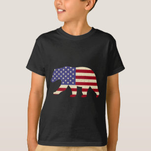 Man 4 juli beer patriottische Amerikaanse vlag T-shirt