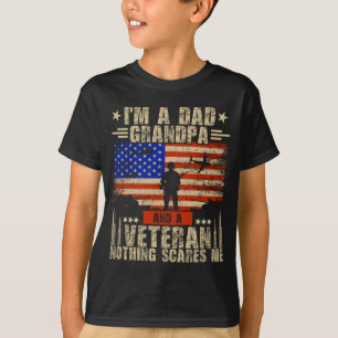 Man 4 juli _ Usa-vlag _ Een vader opa en een T-shirt