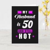 Man 50 verjaardagscadeau kaart (Gele Bloem)