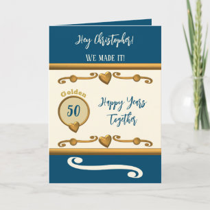 Man 50ste verjaardag we maakten het blauw kaart