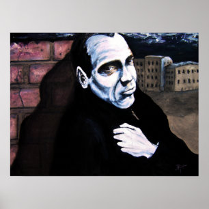 Man aan de muur poster