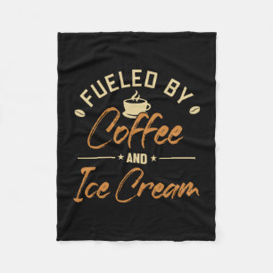 Man aangedreven door koffie en ijs gelato maker fleece deken