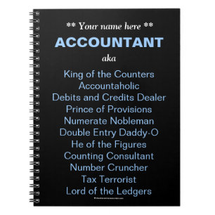 Man Accountant Voeg Een Naam Toe Funny & Dwaze Fun Notitieboek