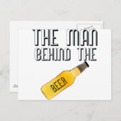 Man achter de bier briefkaart (Voorkant / Achterkant)