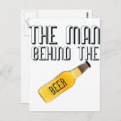 Man achter de bier briefkaart (Voorkant / Achterkant)