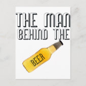 Man achter de bier briefkaart (Voorkant)