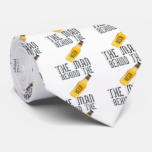 Man achter de bier stropdas (Opgerold)