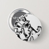 Man-afroming Ronde Button 5,7 Cm (Voorkant /achterkant)