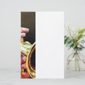 Man afspeeltrompet briefpapier (Staand voorkant)