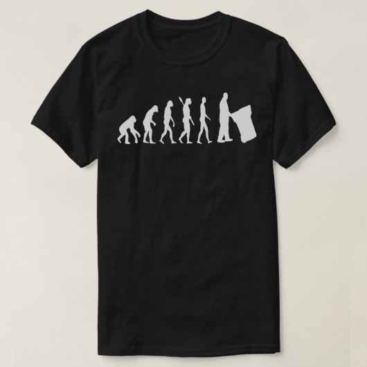 Man afval Evolutie Afval Afvalafval Stuurprogramma T-shirt (Design voorkant)