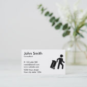 Man afval visitekaartje (Staand voorkant)