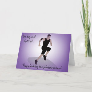 Man Amputee Runner Birthday Kaart
