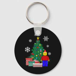 Man Around The Christmas Tree T Shirt  Sleutelhanger