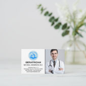 Man arts in laboratoriumjas | Geriater Visitekaartje (Staand voorkant)
