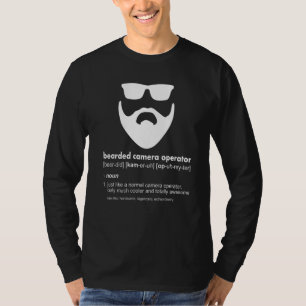 Man Baardige Cameraman Baard Cameraman T-shirt