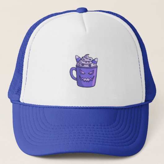 Man Baseball & Trucker with Spooky Drink Graphic Trucker Pet (Voorkant)