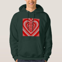 Man basic sweatshirt met capuchon Roze en Rode nie
