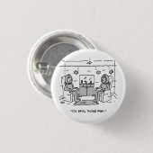 Man bederft zijn tropische vis - Funny Button Badg (Voorkant /achterkant)